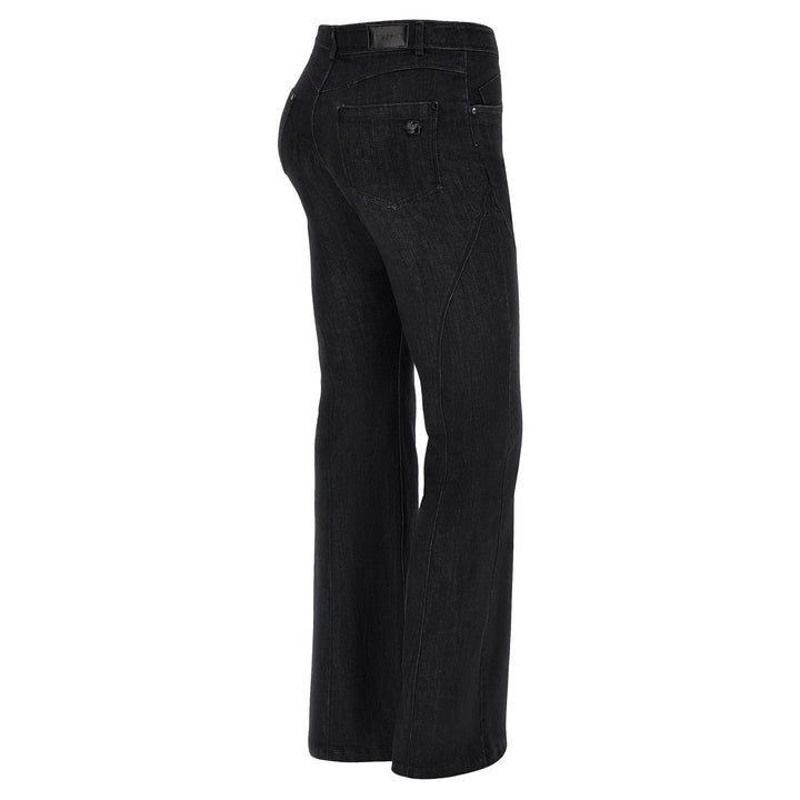 (BLACK29RF301-J7N) CLASSIC FREDDY Flared Jeans in Woven Denim