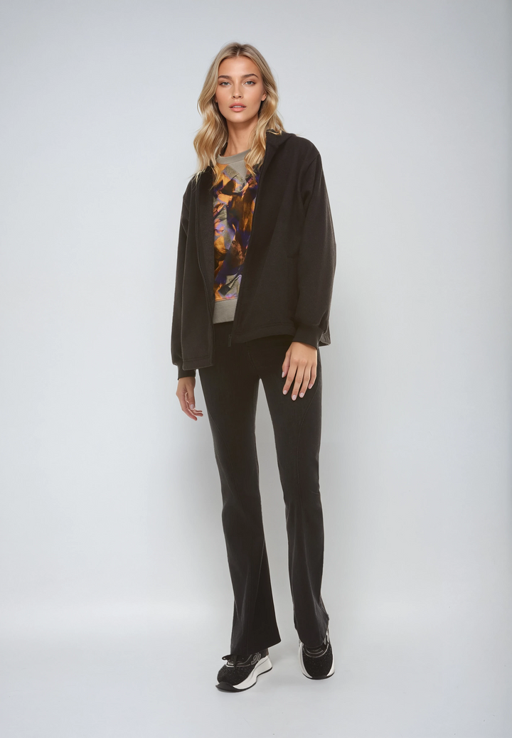 (BLACK29RF301-J7N) CLASSIC FREDDY Flared Jeans in Woven Denim