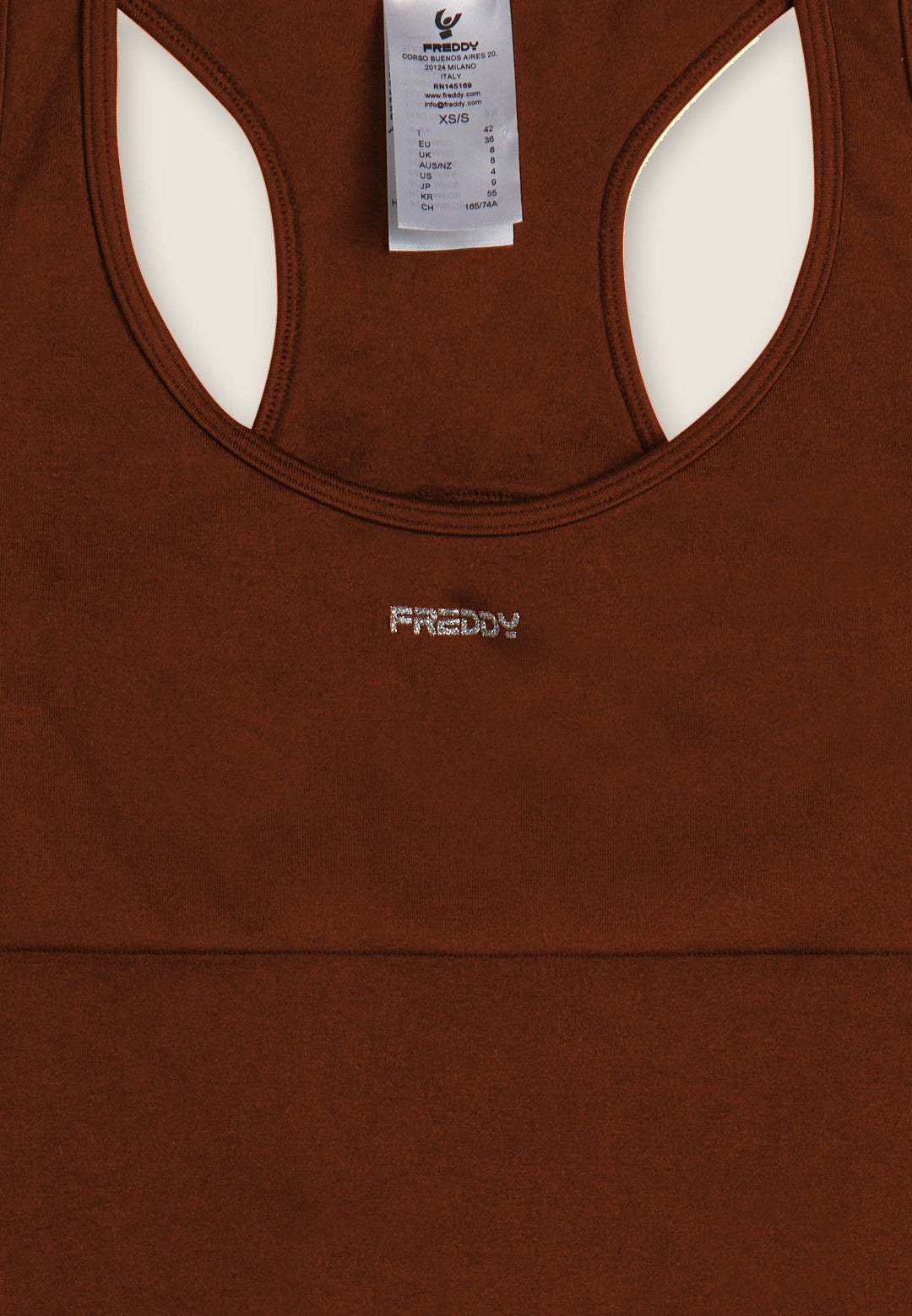 F25WSMJ1- M48  Slim Fit Jumpsuit met Racerback en Porthole Rugdetail