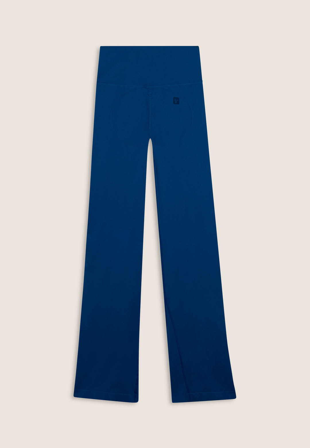 F25WSMP2-B61  Flared Legging met Super Hoge Taille in Ribstructuur