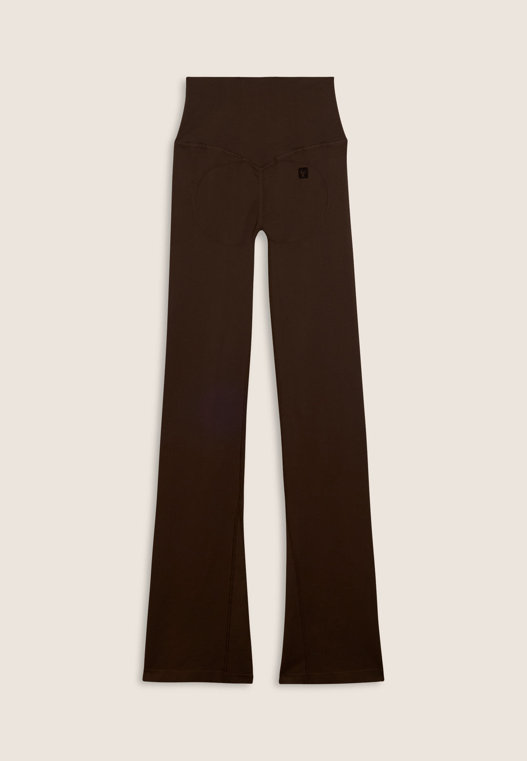 F25WSMP2-M12 Flared Legging met Super Hoge Taille in Ribstructuur