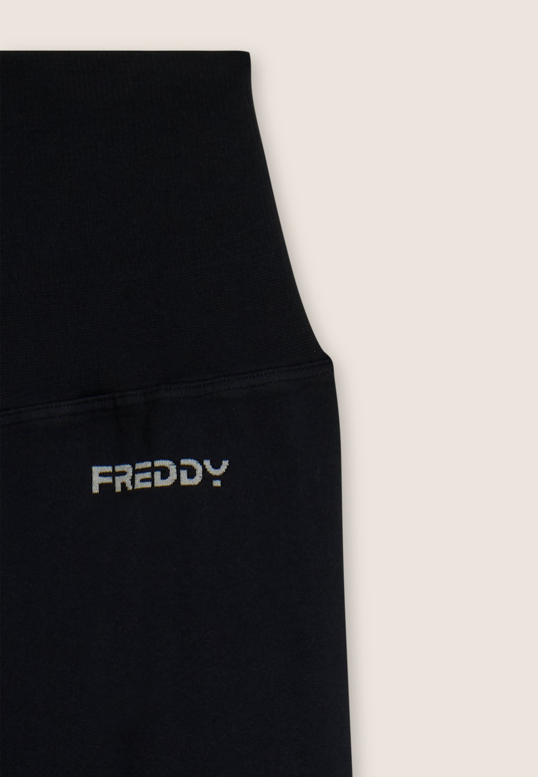 F25WSMP2-N  Flared Legging met Super Hoge Taille in Ribstructuur