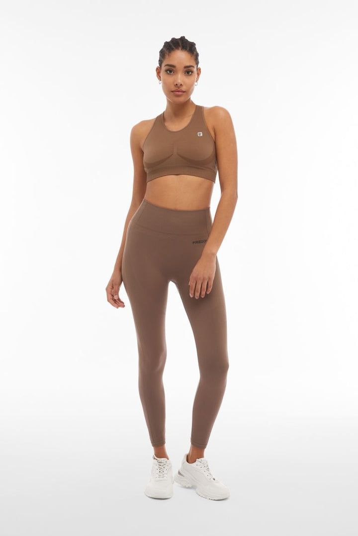 (F3WSFB10-M105) Seamless Bra with Crossed Shoulder Straps