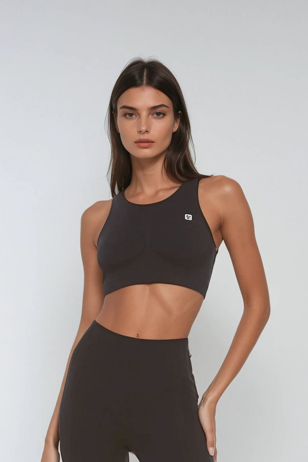 (F3WSFB10-N) Seamless Bra with Crossed Shoulder Straps