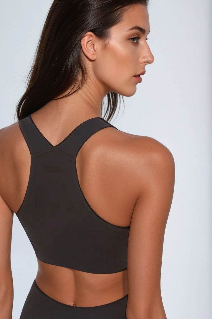 (F3WSFB10-N) Seamless Bra with Crossed Shoulder Straps