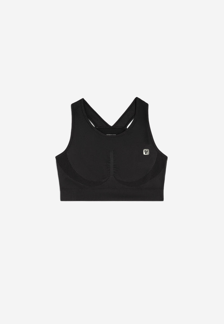 (F3WSFB10-N) Seamless Bra with Crossed Shoulder Straps