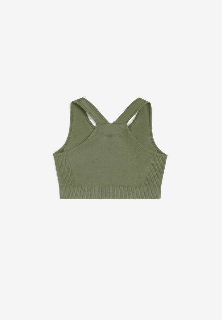 (F3WSFB10-V52) Seamless Bra with Crossed Shoulder Straps