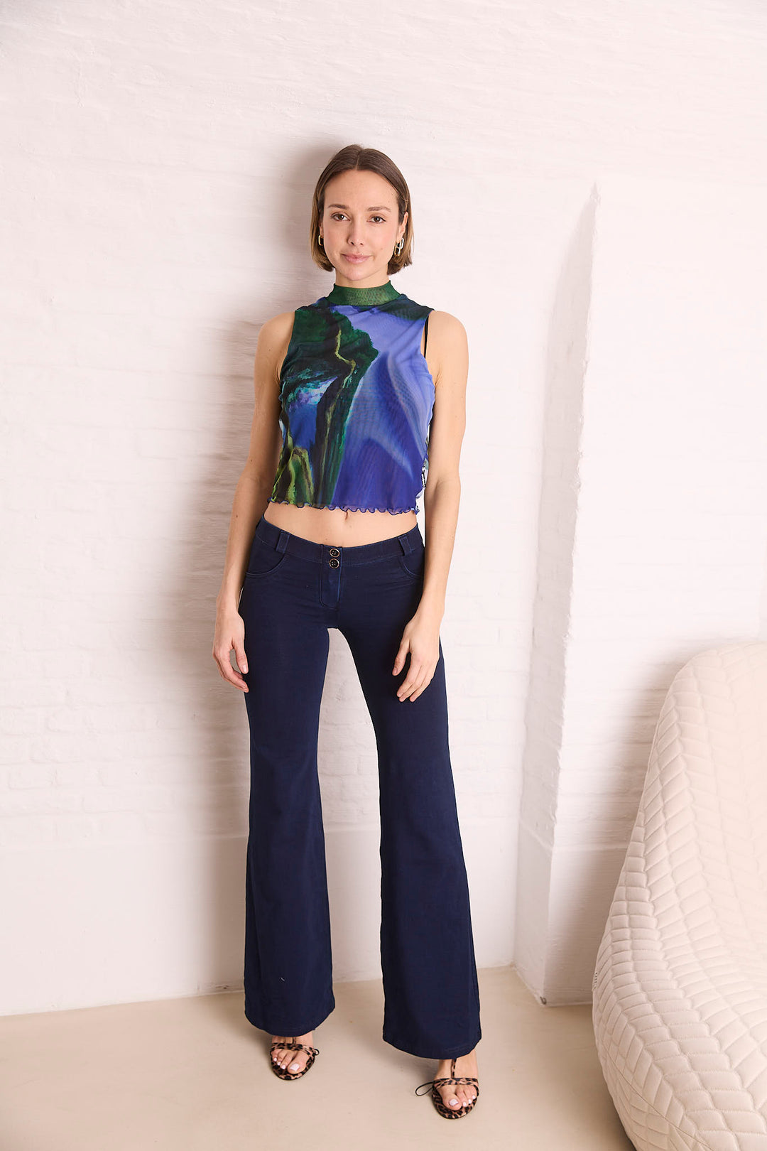 (WRUP29LF305-J29B) Low Waist WR.UP® Flared Blue Jeans