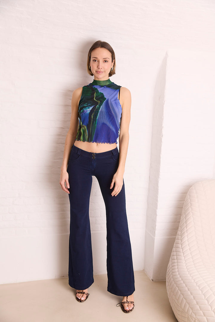 (WRUP29LF305-J29B) Low Waist WR.UP® Flared Blue Jeans