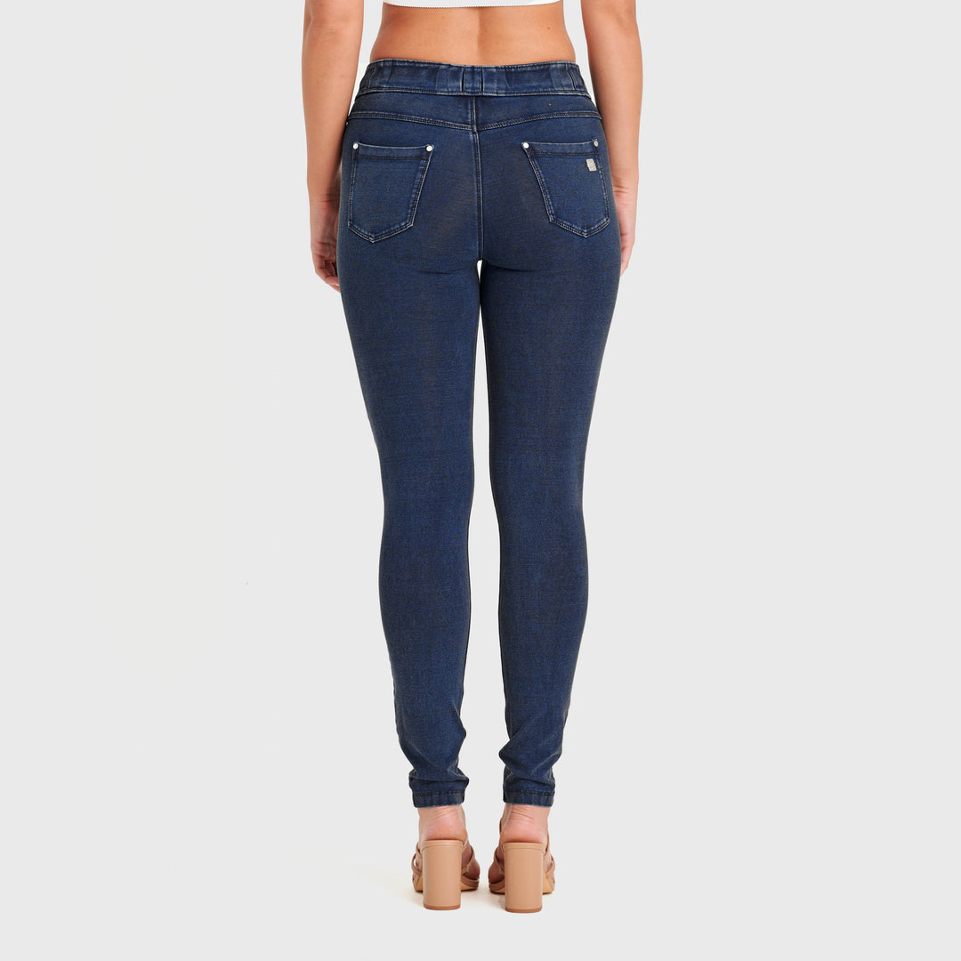 (NOW1MC002ORG-J0B) N.O.W.® Mid Waist Jeans met Knoopsluiting