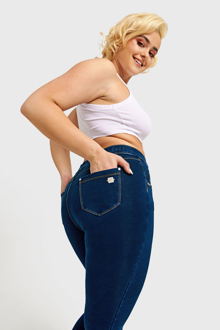 (NOW1MC002ORG-J0Y) N.O.W.® Mid Waist Jeans met Knoopsluiting