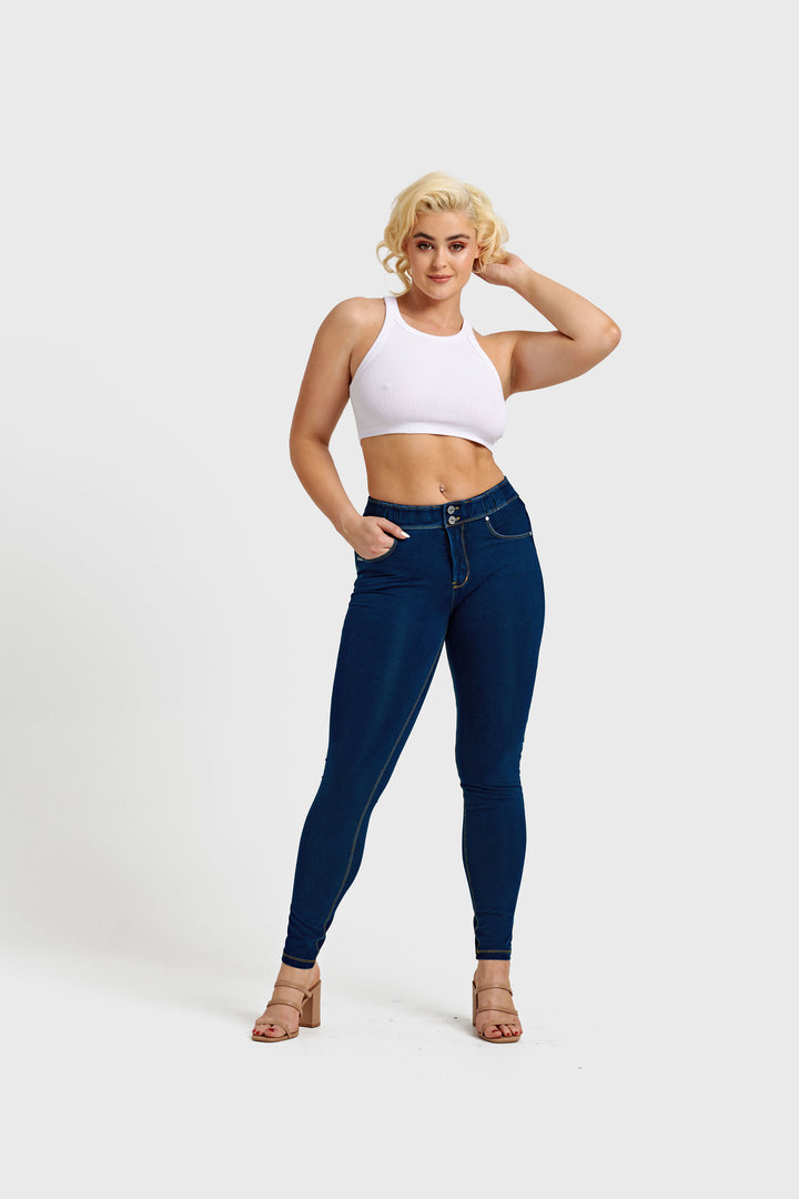 (NOW1MC002ORG-J0Y) N.O.W.® Mid Waist Jeans met Knoopsluiting