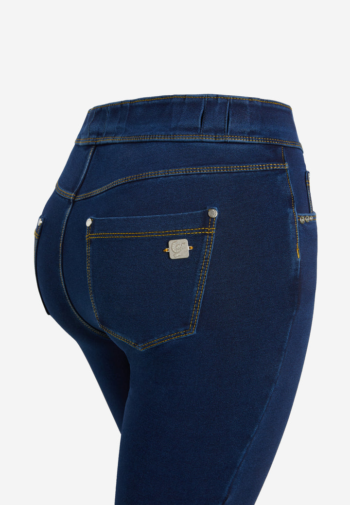 (NOW1MC002ORG-J0Y) N.O.W.® Mid Waist Jeans met Knoopsluiting