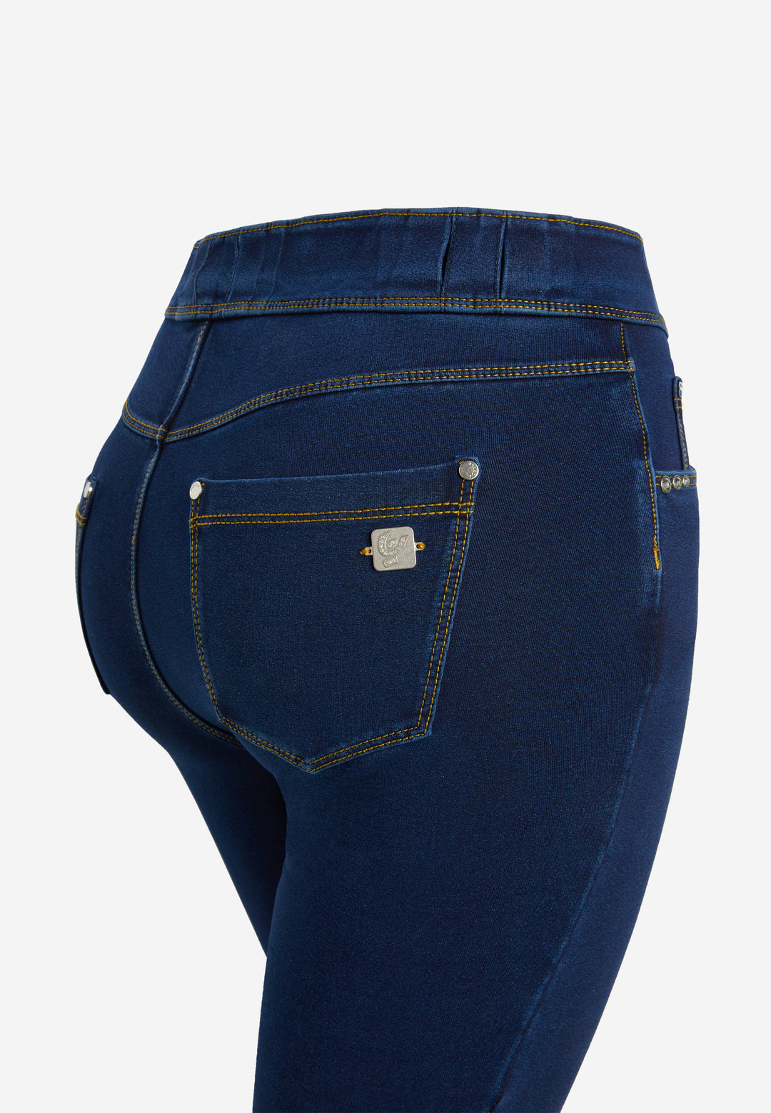 (NOW1MC002ORG-J0Y) N.O.W.® Mid Waist Jeans met Knoopsluiting