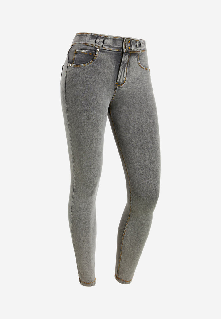 (NOW1MC002ORG-J3Y) N.O.W.® Mid Waist Jeans met Knoopsluiting