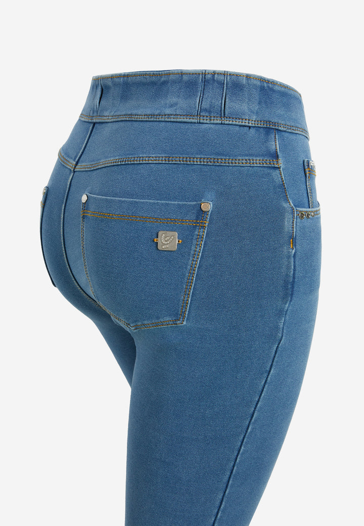 (NOW1MC002ORG-J4Y) N.O.W.® Mid Waist Jeans met Knoopsluiting