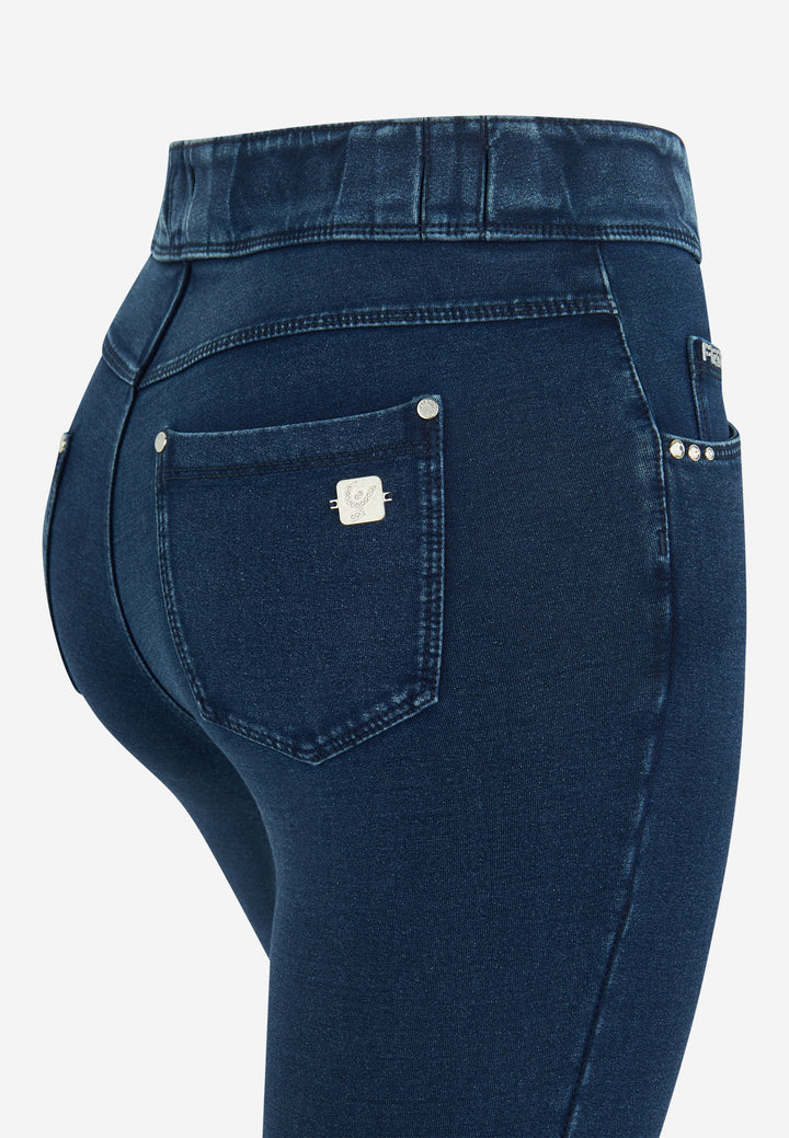 (NOW1MC002ORG-J0B) N.O.W.® Mid Waist Jeans met Knoopsluiting