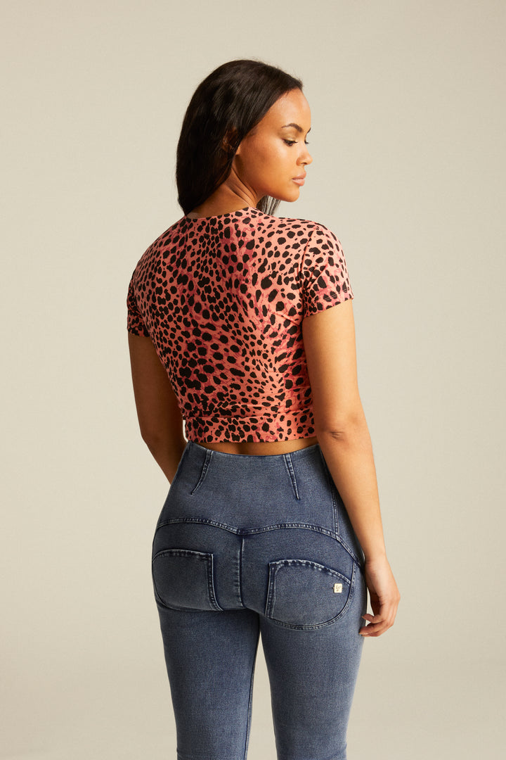 (WRUP11HS2532-J109B) WR.UP® Flared Jeans met een Hoge Taille en Knoopsluiting