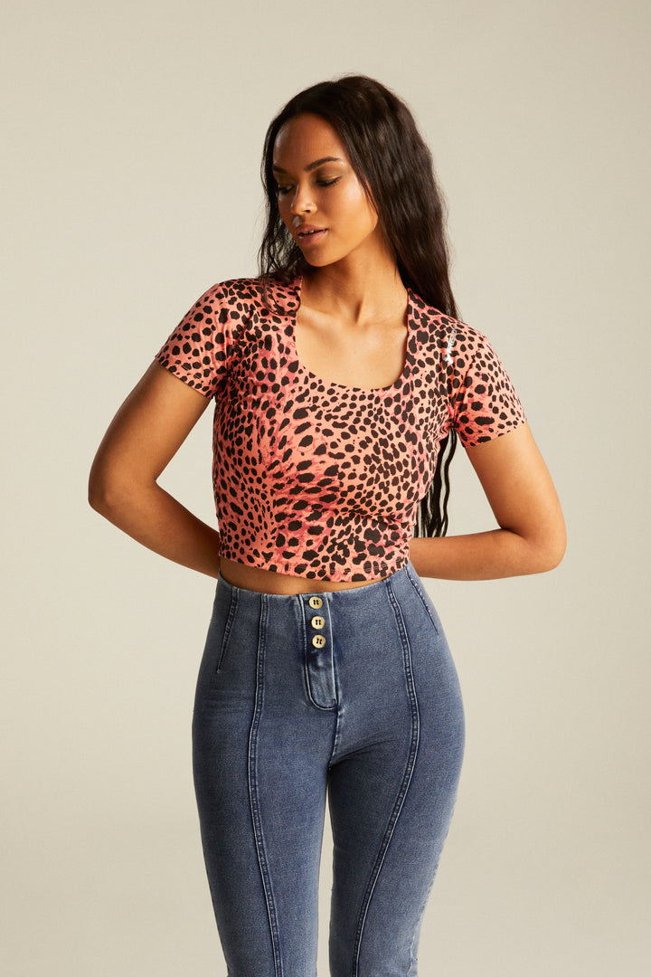 (WRUP11HS2532-J109B) WR.UP® Flared Jeans met een Hoge Taille en Knoopsluiting