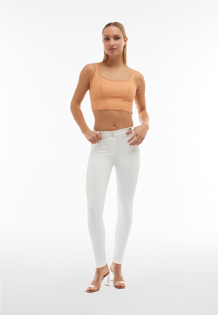 (S4WTWT5-M44) Bustier Crop Top in Faux Leather