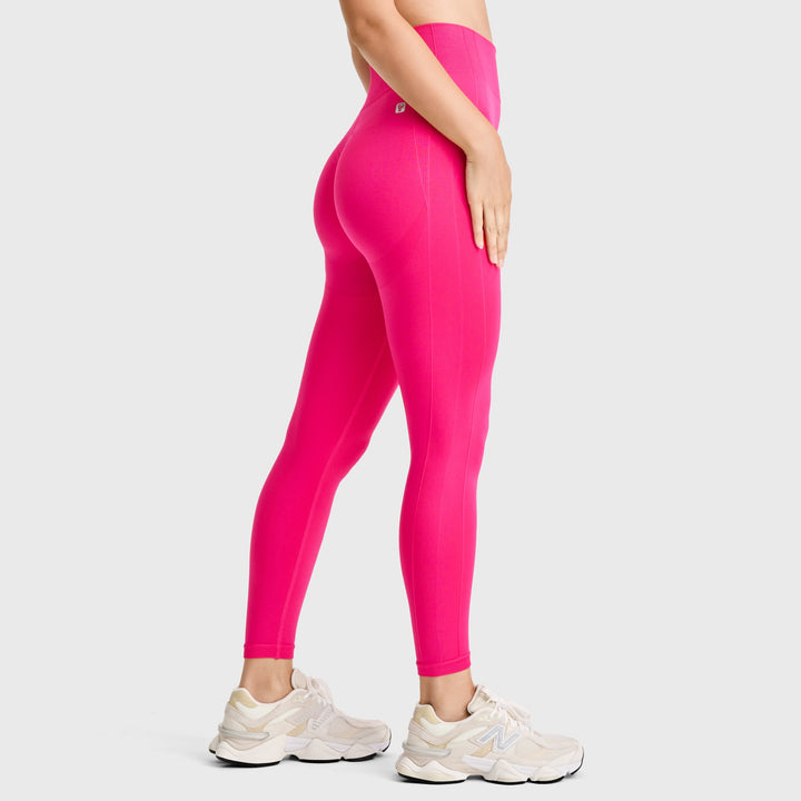(SF5HF316-F103) High-Waistband Ankle-Length Seamless Leggings with Ribbed Details