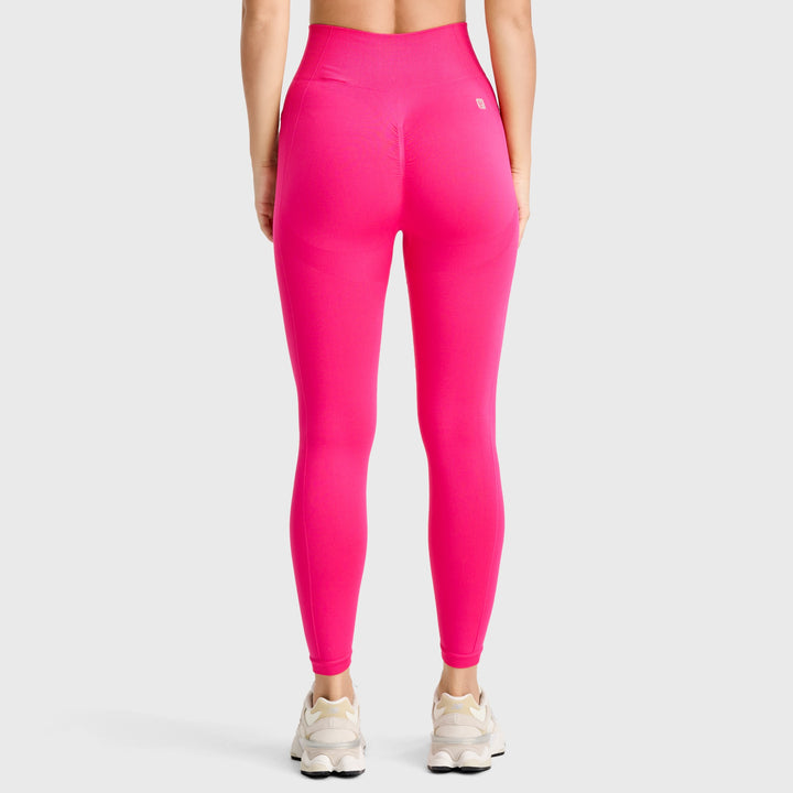 (SF5HF316-F103) High-Waistband Ankle-Length Seamless Leggings with Ribbed Details