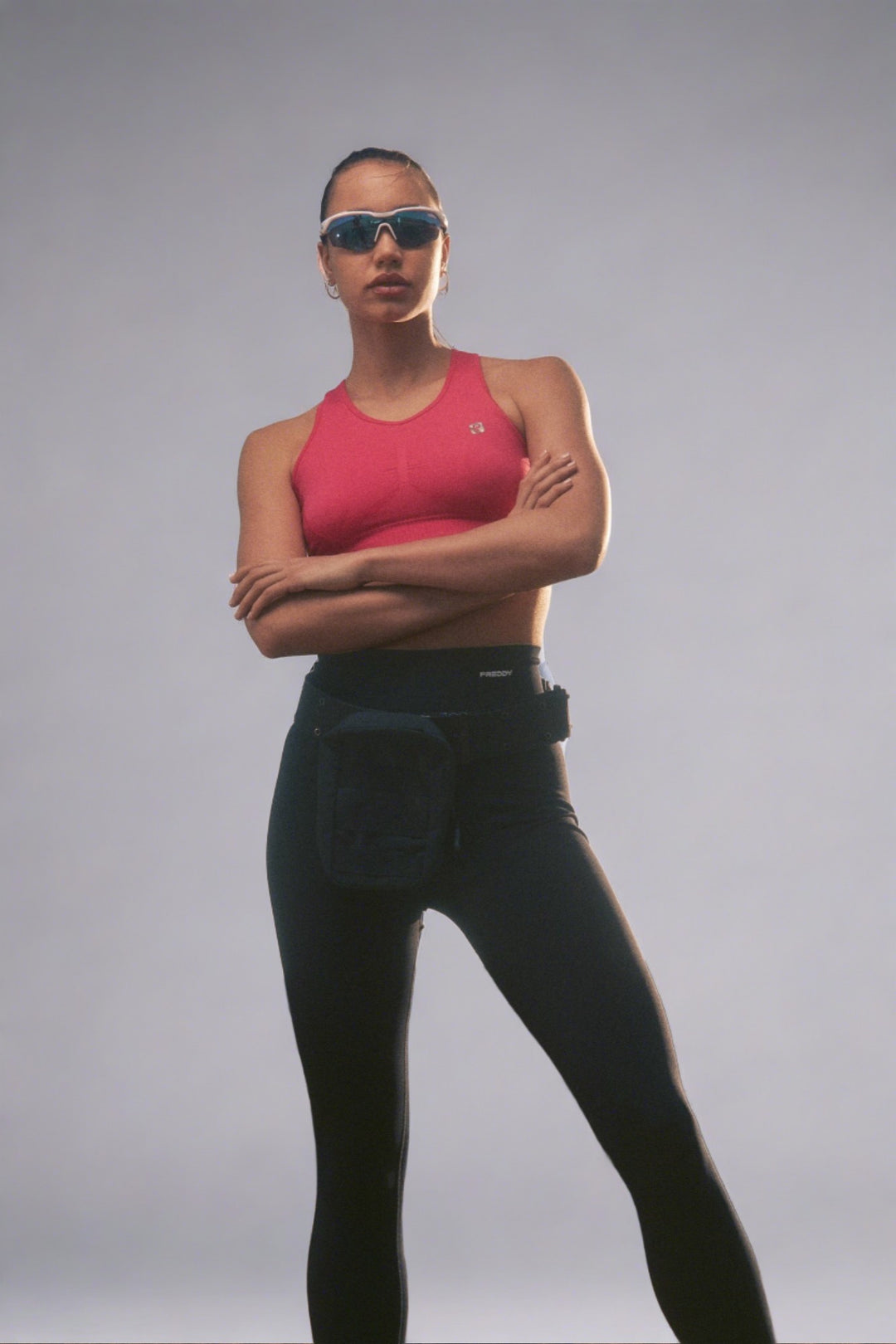 (F3WSFB10-F103) Seamless Bra with Crossed Shoulder Straps