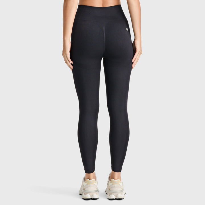 (SF5HF316-N) High-Waistband Ankle-Length Seamless Leggings with Ribbed Details