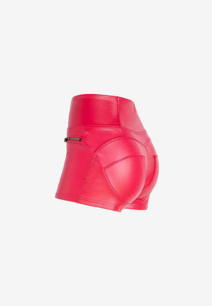 (WRUP10HS433-F99) Faux Leather WR.UP® Pink Shorts