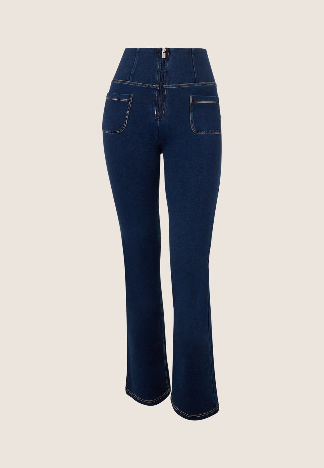 (WRUP11HF250-J0Z)  WR.UP® Flared Jeans met een Hoge Taille en Patch Pockets