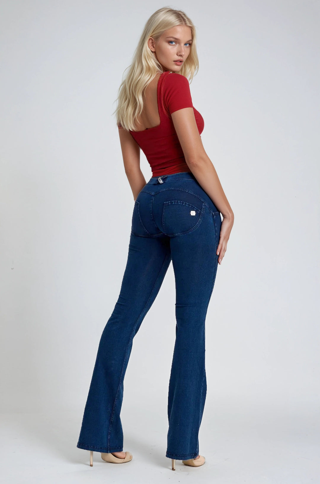 (WRUP11RC002ORG-J0B) Blauwe WR.UP®  Flared Jeans met een Regular Waist