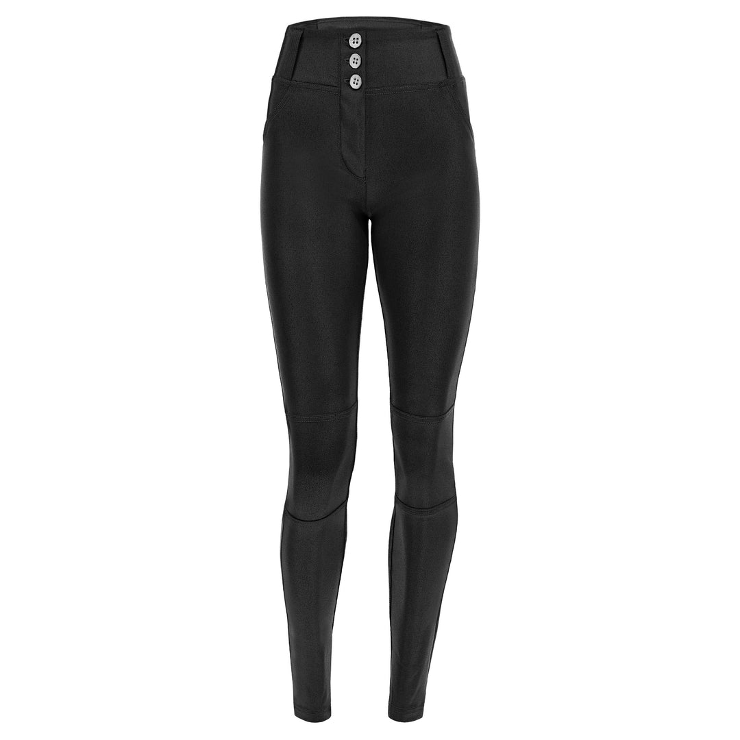 (WRUP1HF309-N) Shiny Jersey WR.UP® met Hoge Taille en Knoopsluiting en Stoere Stiksels rond de Knieën