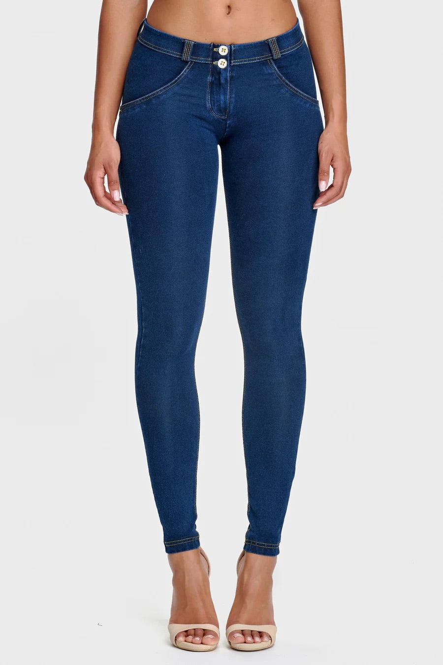 (WRUP1RC002-J0Y) Blauwe WR.UP® Regular Waist in Denim Look