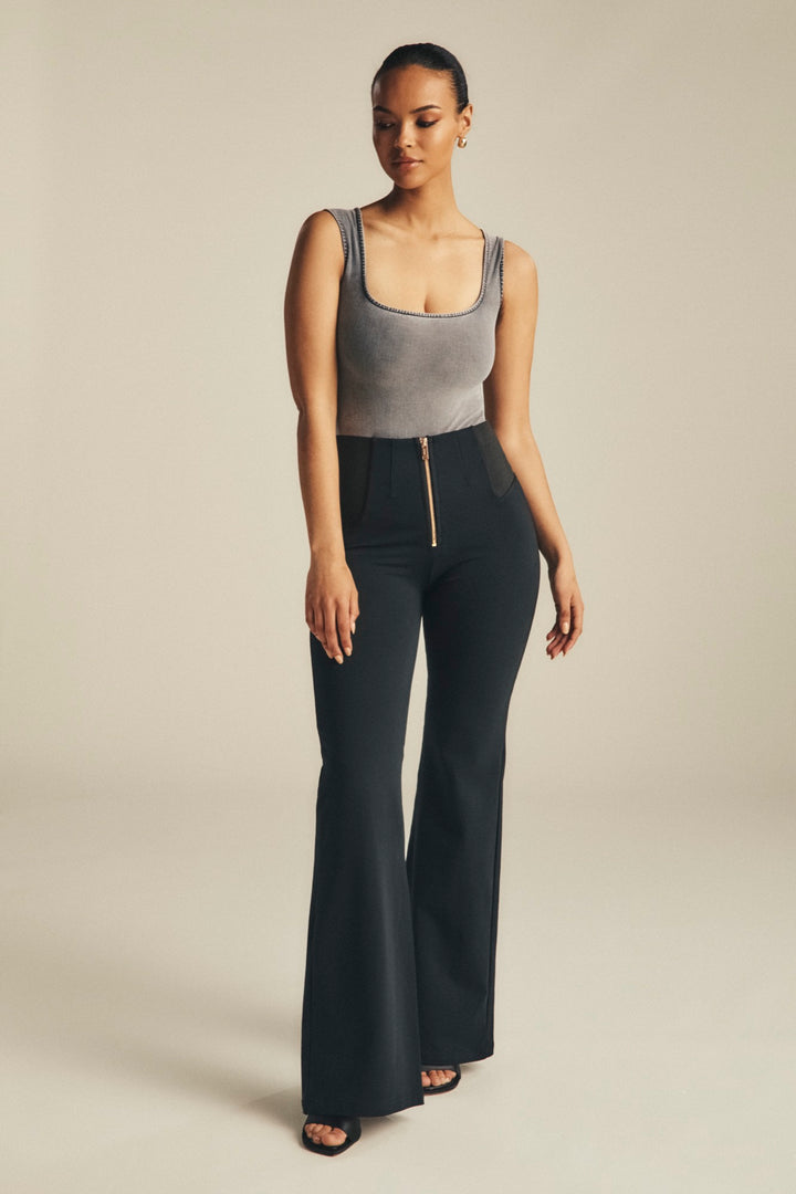 (WRUP29HF428-N) Flared WR.UP® in Zacht Katoen met Hoge Elastische Taille