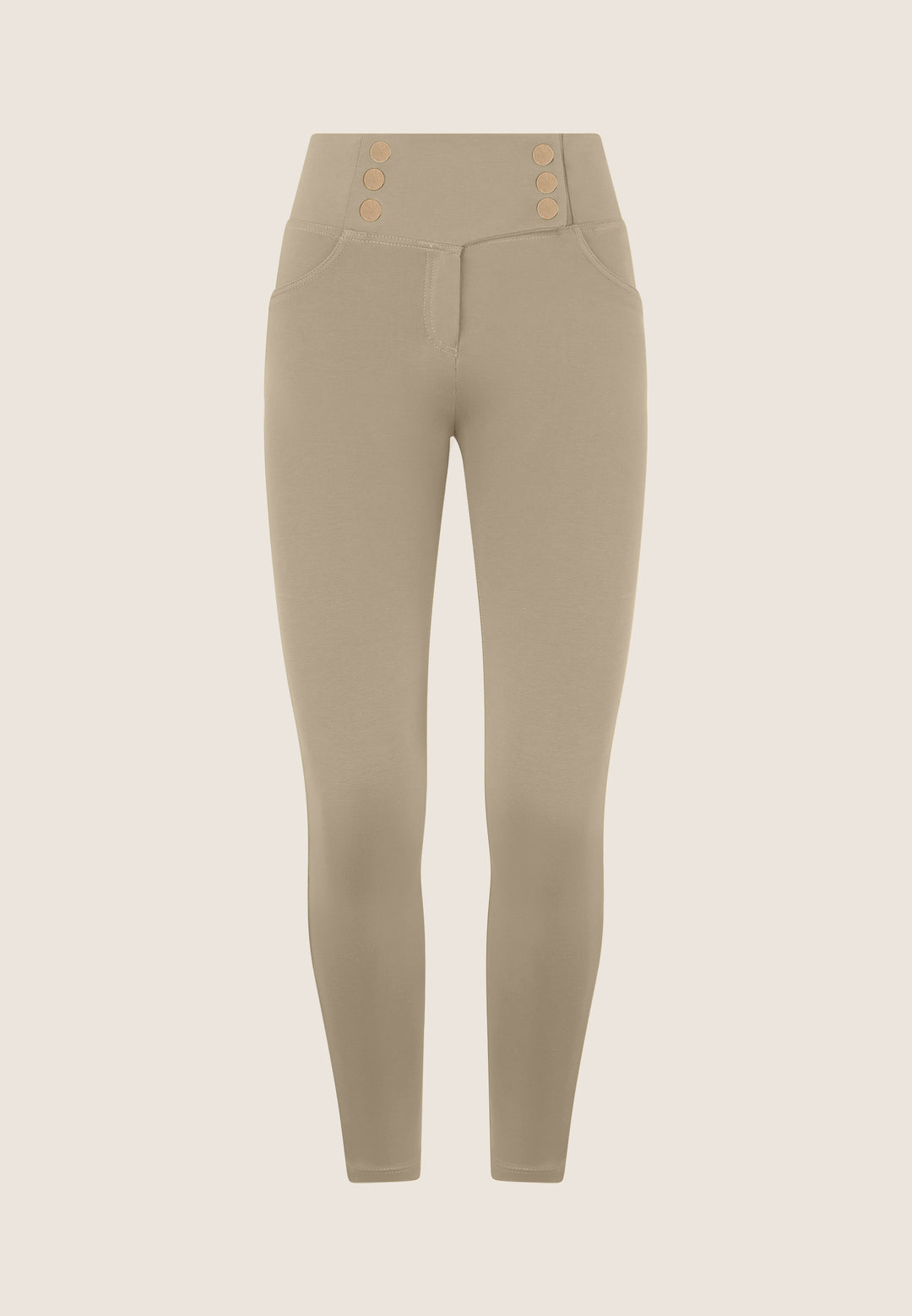 (WRUP2BHS2518-Z80) Beige WR.UP® High Waist met Golden Buttons