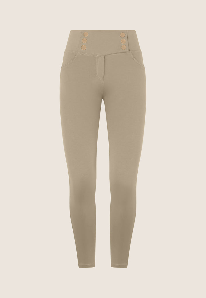 (WRUP2BHS2518-Z80) Beige WR.UP® High Waist met Golden Buttons