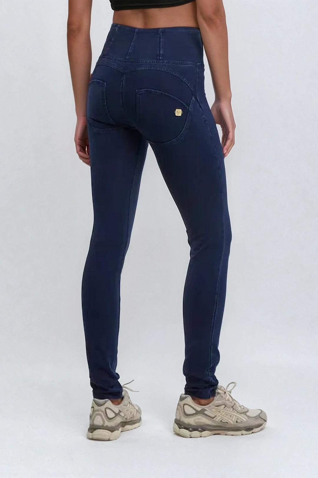 WRUP2HC002ORG-J0B Blauwe WR.UP® met Hoge Taille en Zip in Denim Look