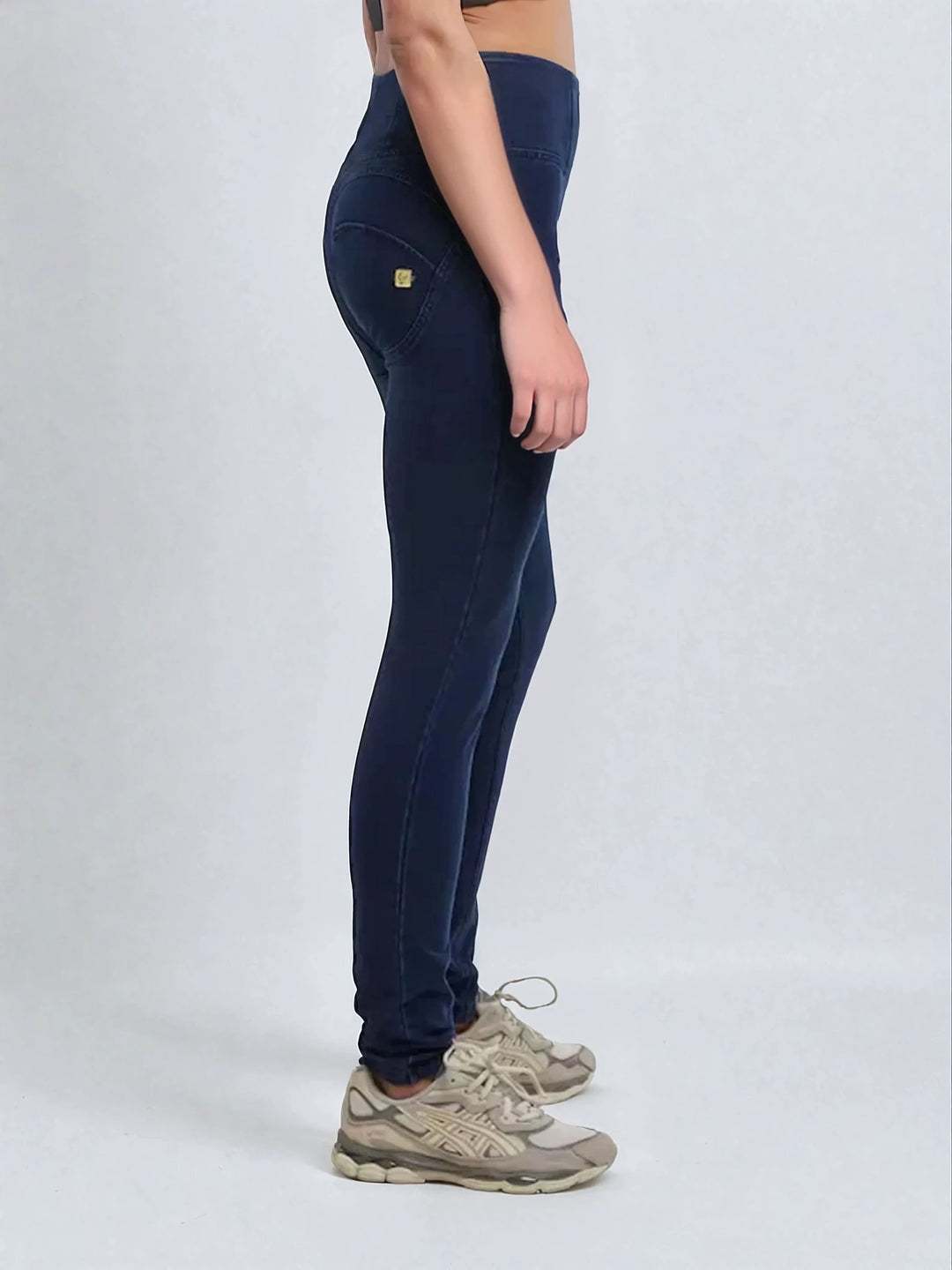 WRUP2HC002ORG-J0B Blauwe WR.UP® met Hoge Taille en Zip in Denim Look