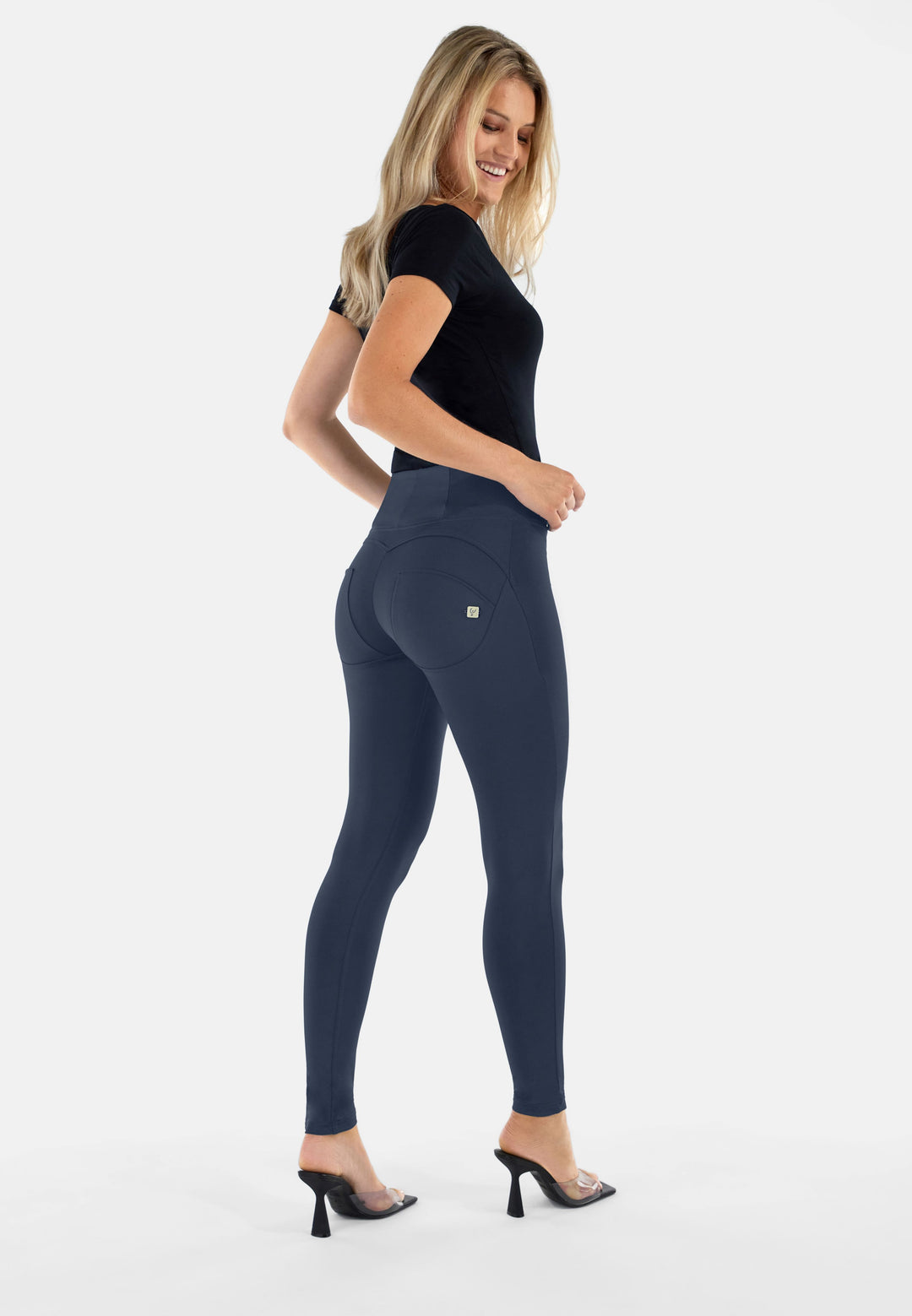 (WRUP2HC004REC-B109) Blauwe WR.UP® met een Hoge Taille in Shiny D.I.W.O.