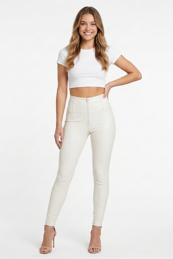 Leather Look WR.UP® met Hoge Taille en Rits Sluiting
