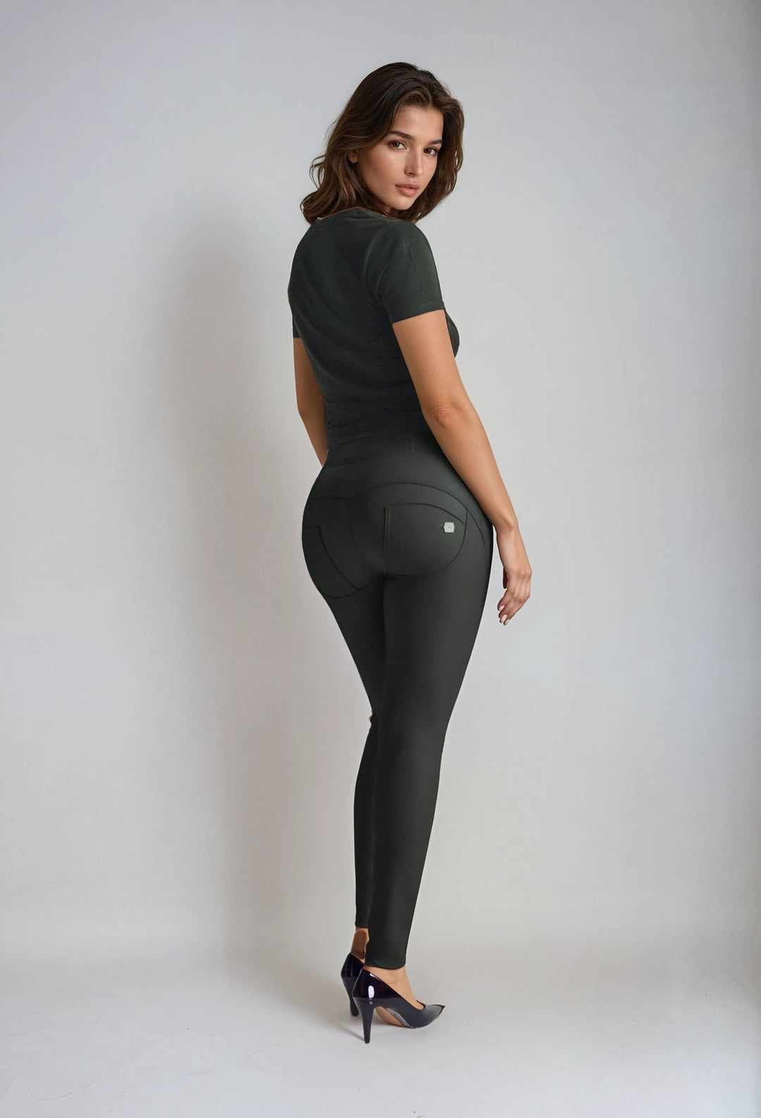 (WRUP2HS2530-N Faux Leather WR.UP® met Cross-over Waistband ♥