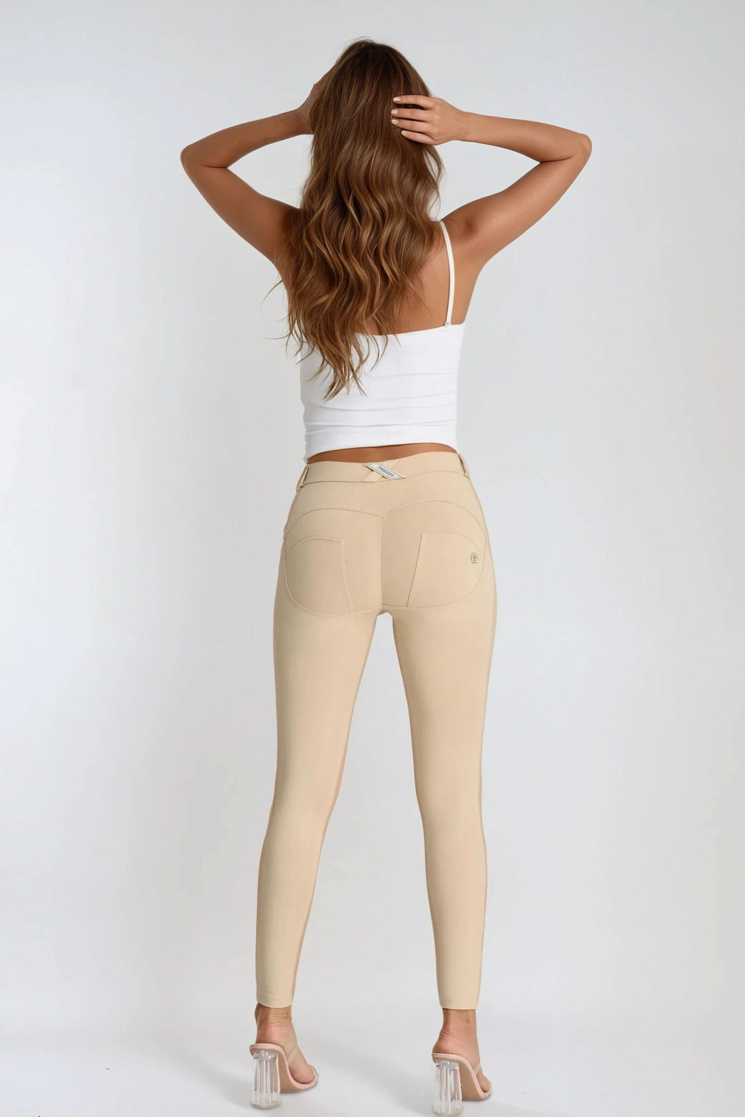 (WRUP2RC001ORG-Z80) Skinny Basic WR.UP® met een Regular Waist in Zacht Katoen