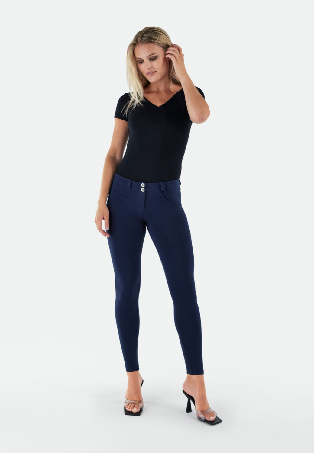 (WRUP2RC001ORG-B94) Skinny Basic WR.UP® met een Regular Waist in Zacht Katoen