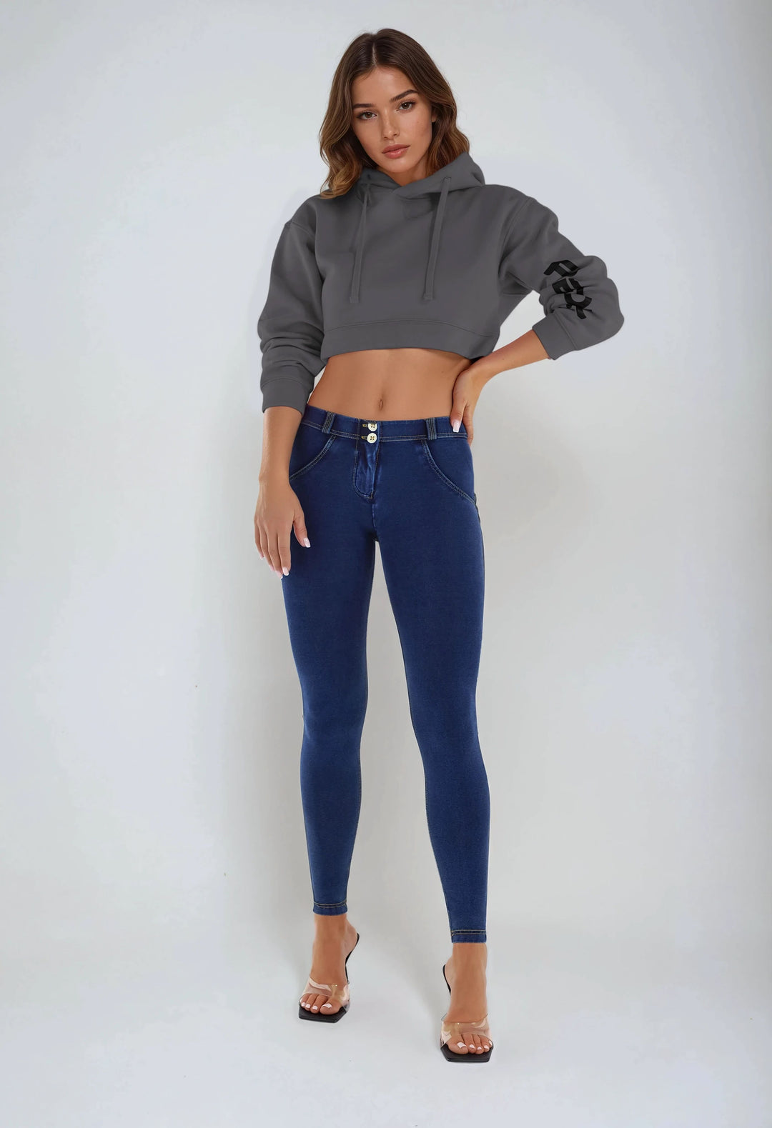 (WRUP1RC002-J0Y) Blauwe WR.UP® Regular Waist in Denim Look