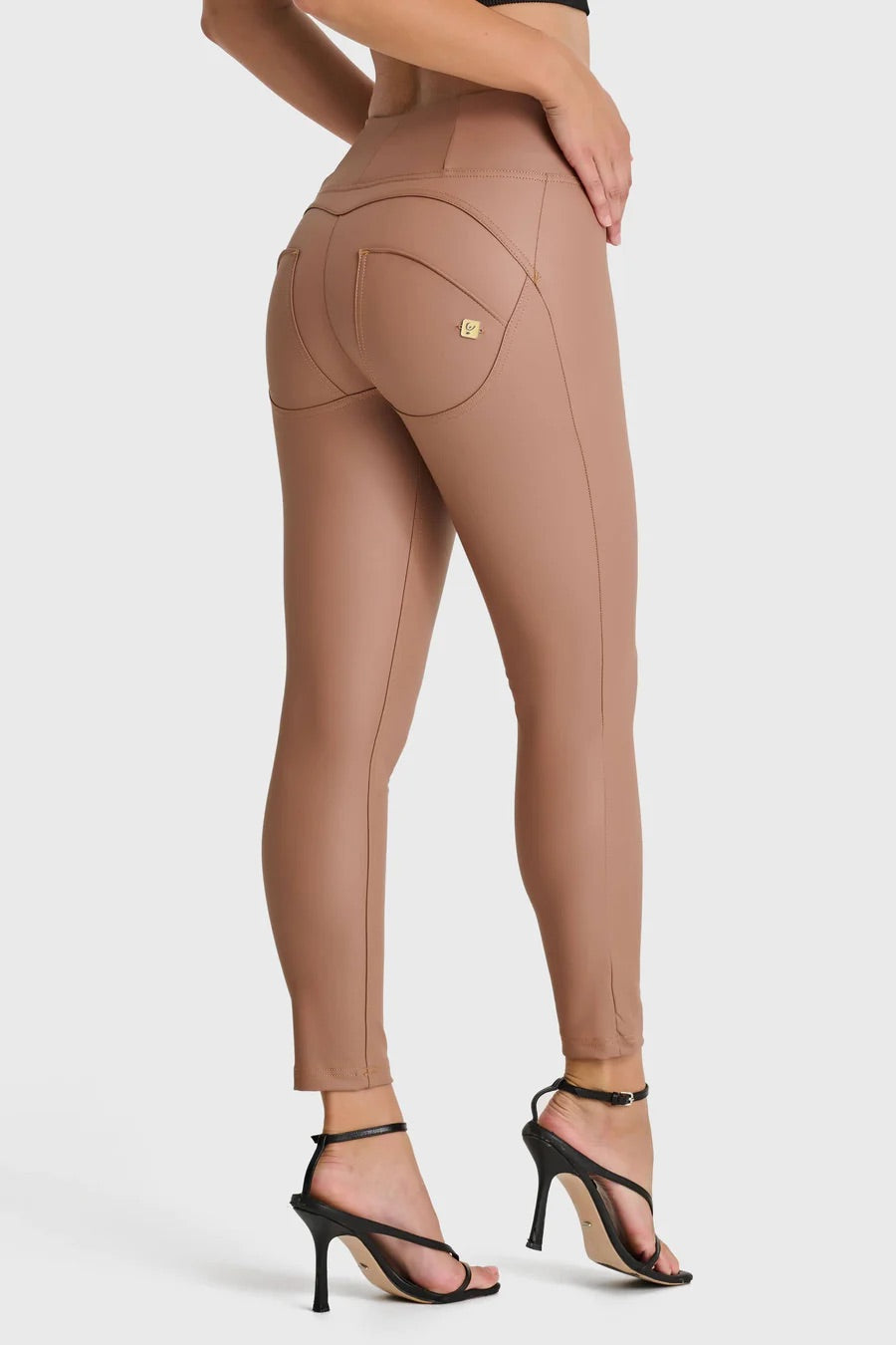 (WRUP4HC006PREC-M103) Leather Look WR.UP® met Hoge Taille in Enkel Lengte