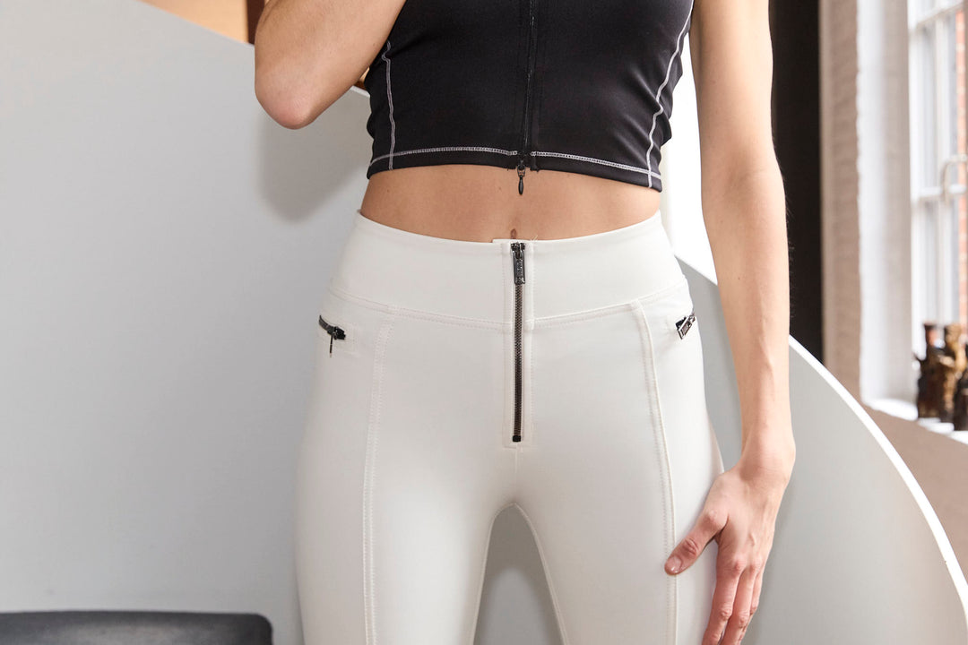 (WRUP4HS434-I35) Faux Leather WR.UP® Zip Details in Enkel Lengte