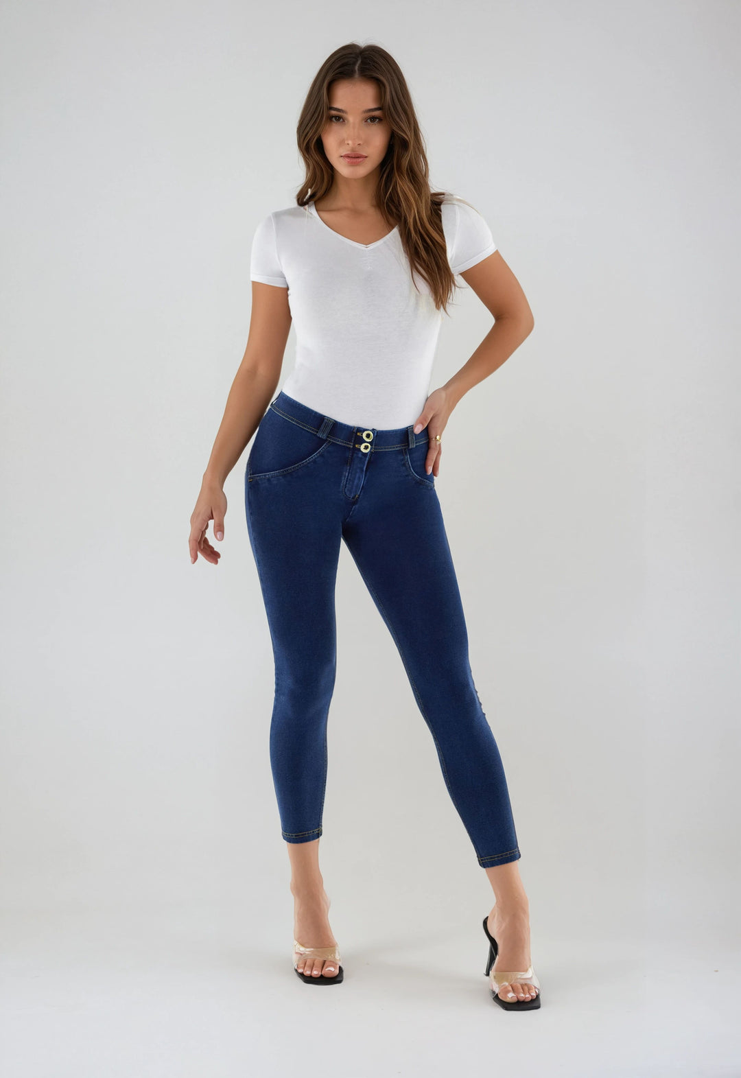 (WRUP4RC002ORG-J0Y) Denim Look Regular Waist WR.UP® in Enkel Lengte