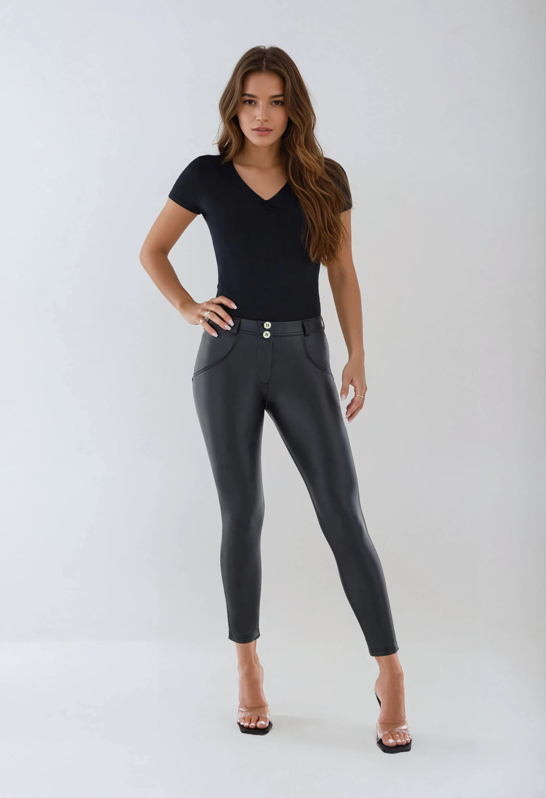 (WRUP4RC006PREC-N)  Zwarte WR.UP® Enkel Lengte in Leather Look