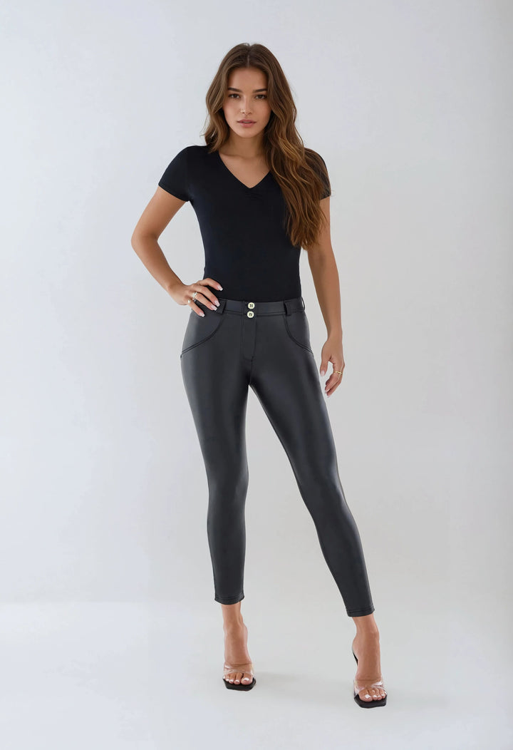 (WRUP4RC006PREC-N)  Zwarte WR.UP® Enkel Lengte in Leather Look