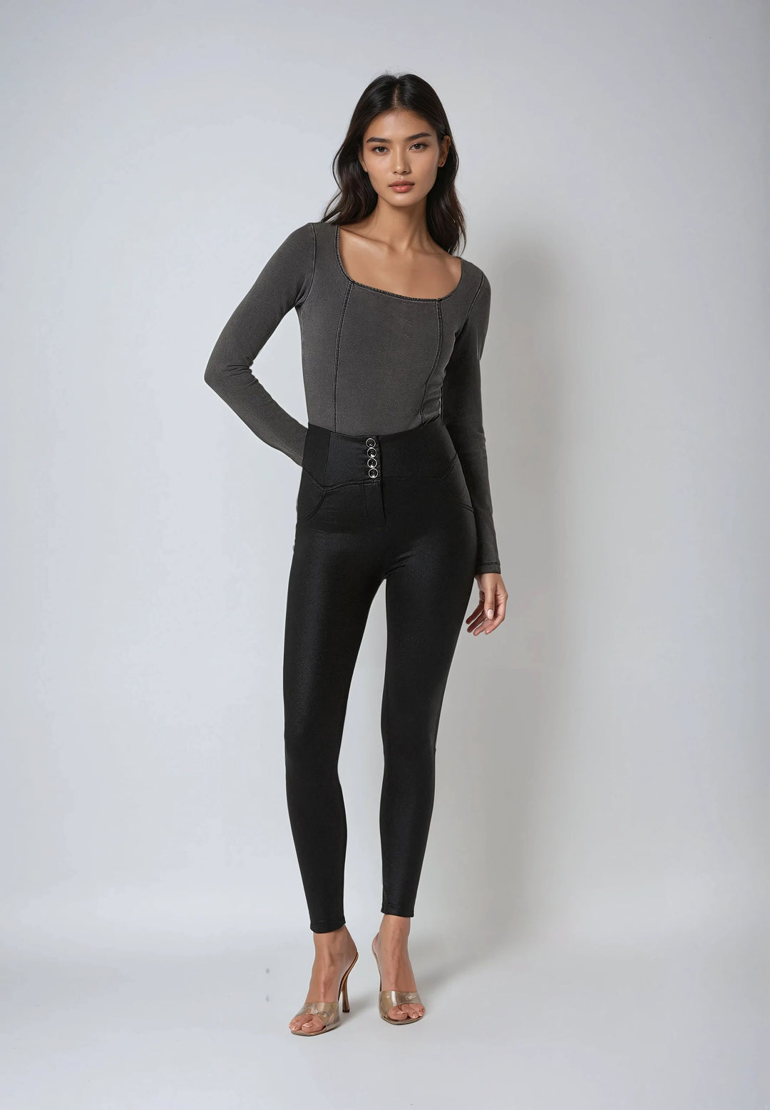 (WRUP4SHF438-N1) WR.UP® met Super Hoge Knoopsluiting en Zwarte Shiny Coating